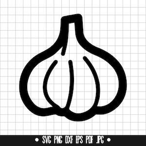 Garlic SVG, Garlic DXF, Garlic PNG, Garlic Cut File, Clipart, Digital File, Svg File, Silhouette, Instant Download