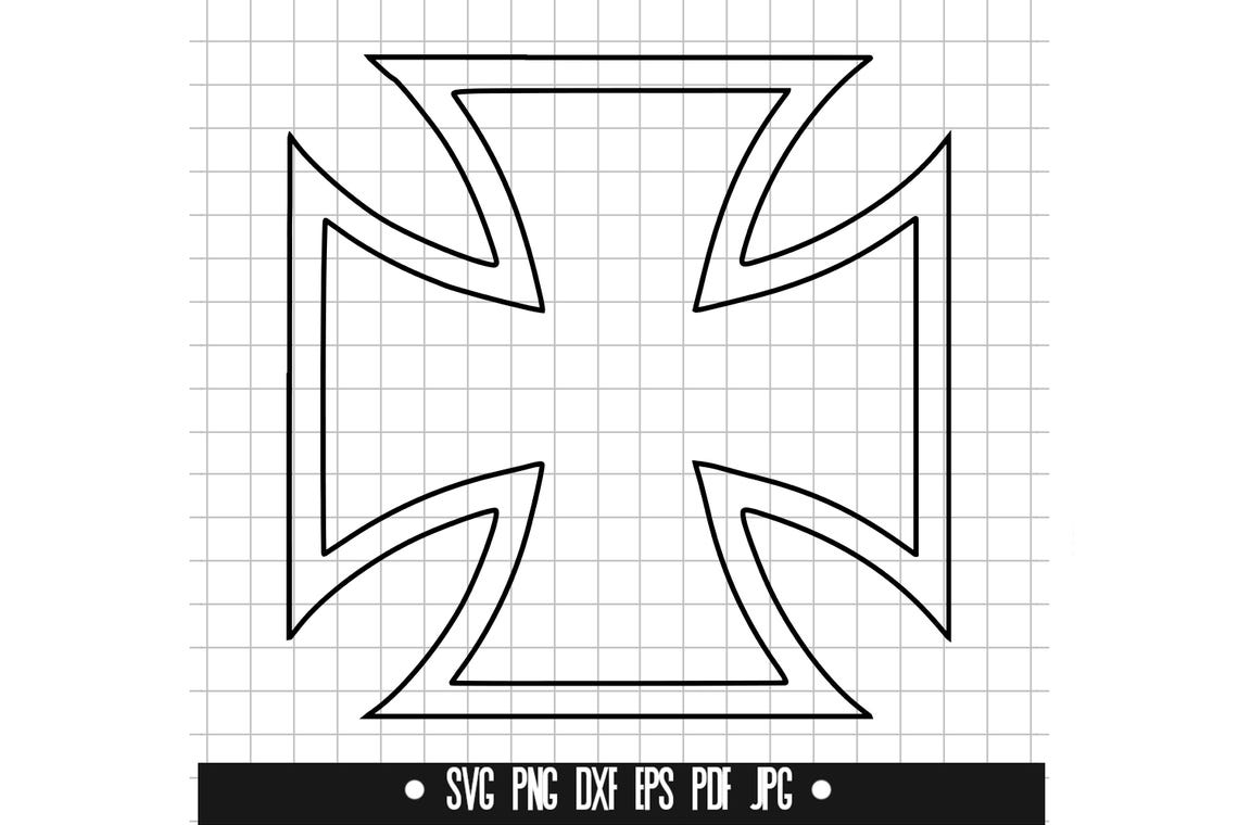 Iron Cross SVG, Iron Cross Cut File, Iron Cross DXF, Iron Cross PNG ...