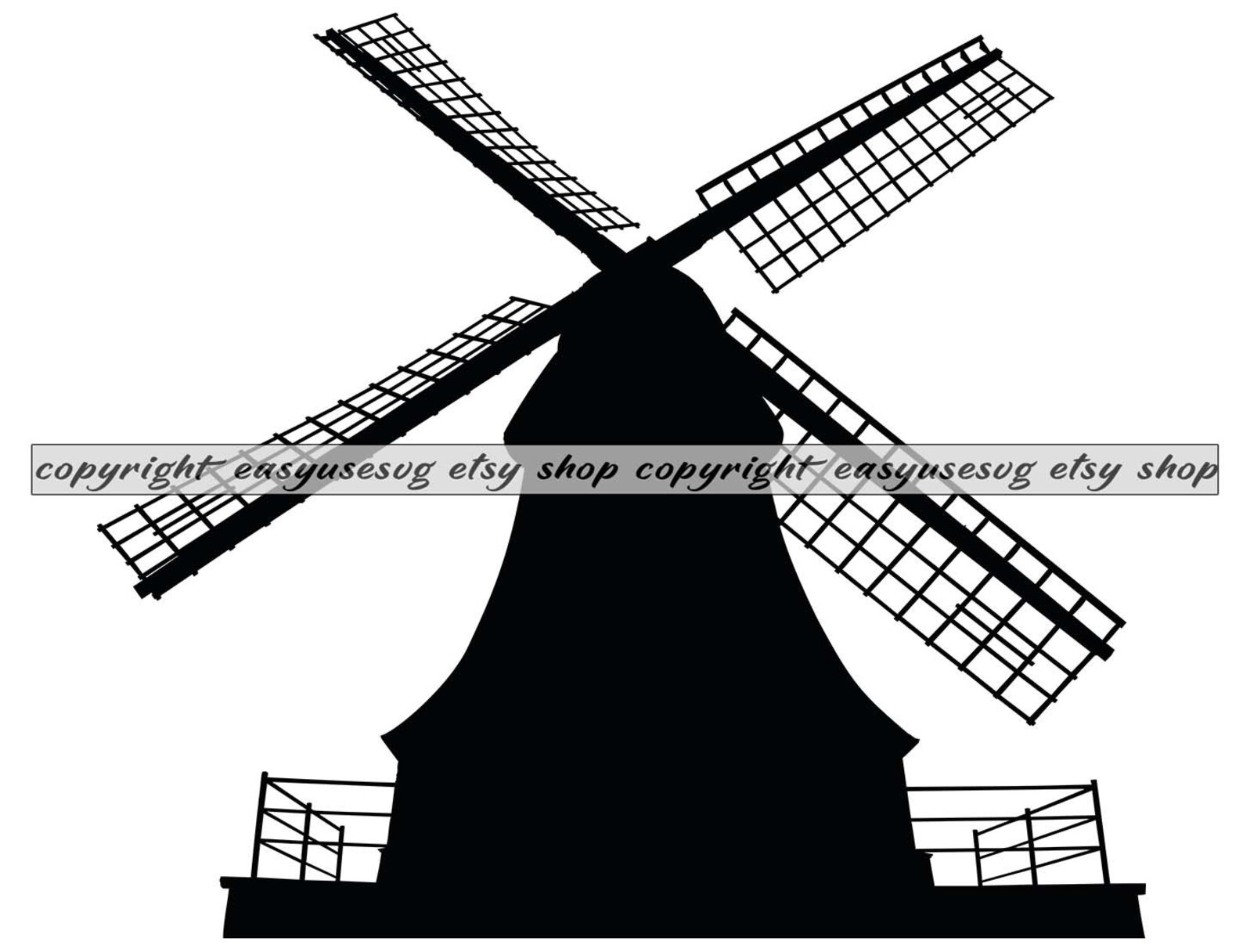 Windmill SVG Windmill DXF Windmill PNG Windmill Clipart Etsy