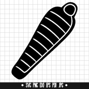 Sleeping Bag SVG, Sleeping Bag DXF, Sleeping Bag PNG, Sleeping Bag Cut File, Clipart, Digital File, Svg File, Silhouette, Instant Download