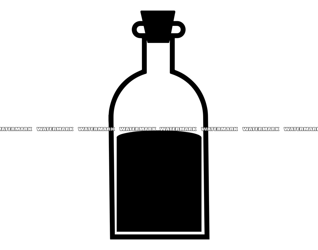 Flask Bottle SVG Flask Bottle Cut File Flask Bottle DXF Etsy