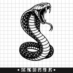 Angry Cobra SVG, Cobra Snake DXF, Venom Snake PNG, gesneden bestand, clipart, digitaal bestand, Svg-bestand, Cricut, Instant Download