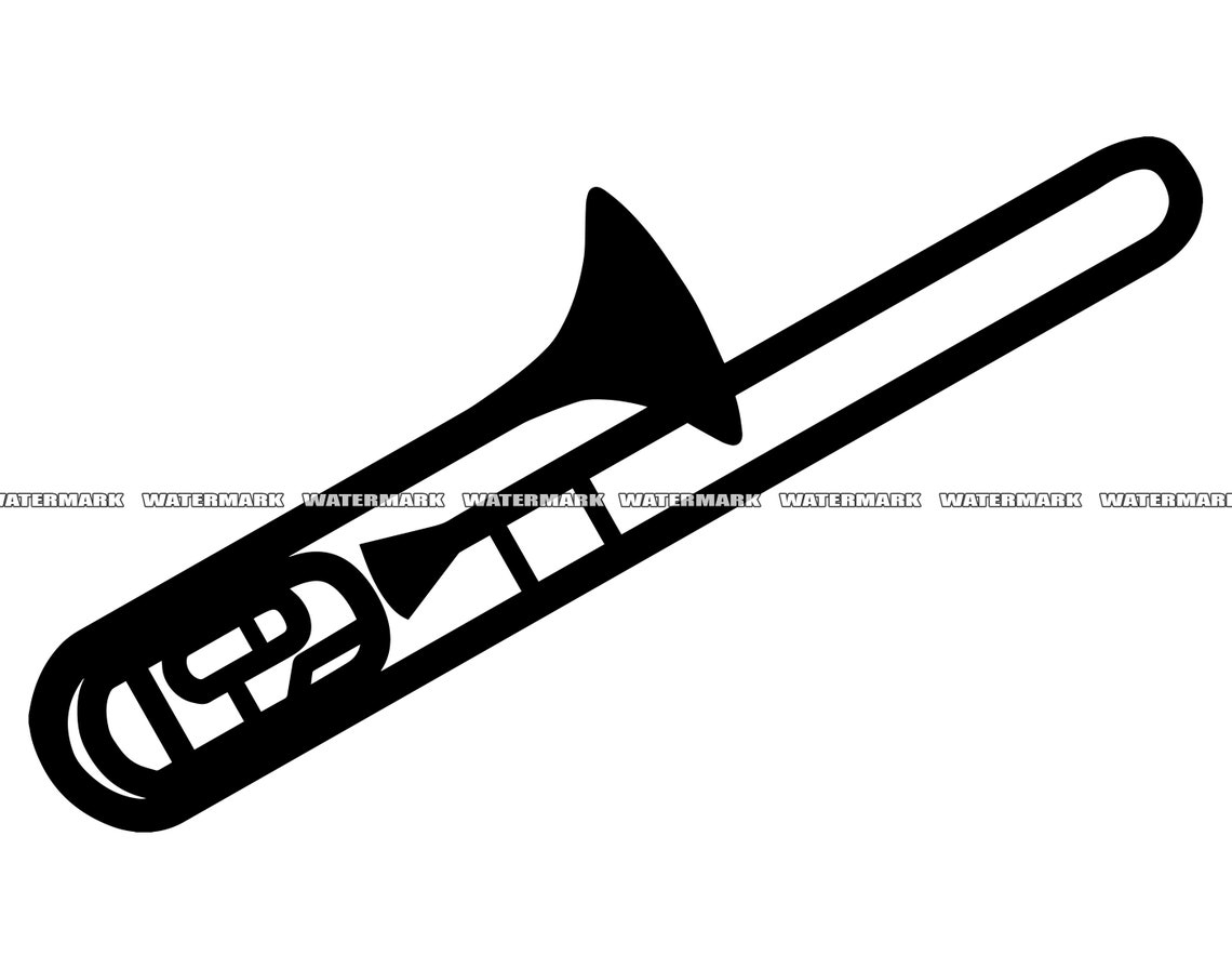 Trombone SVG Trombone Cut File Trombone DXF Trombone PNG Etsy