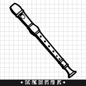 Recorder SVG, Recorder DXF, Recorder PNG, Recorder Cut File, Clipart, Digital File, Svg File, Silhouette, Instant Download