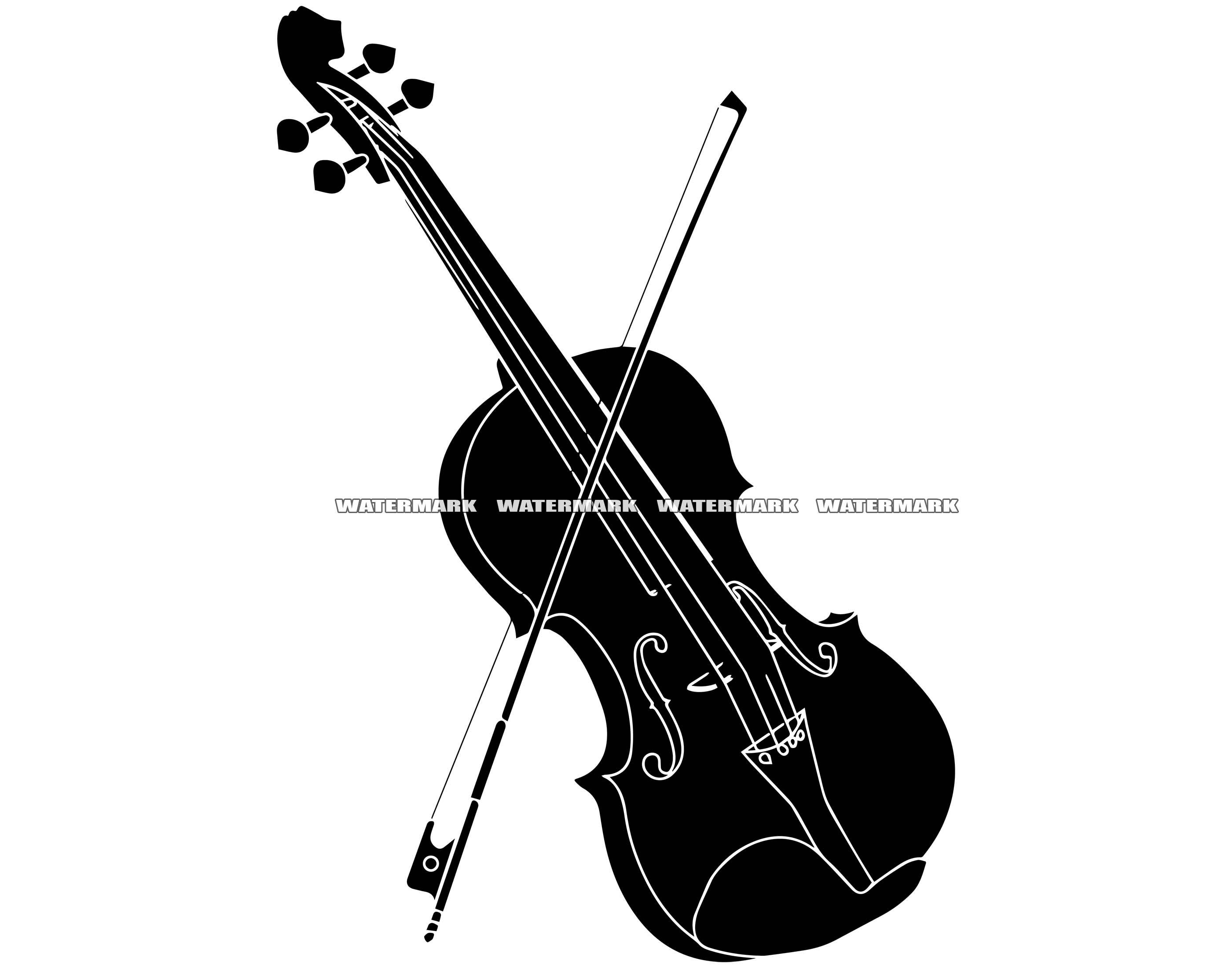 Violin SVG 6 Violin DXF Violin PNG Violin Clipart Violin Etsy Canada