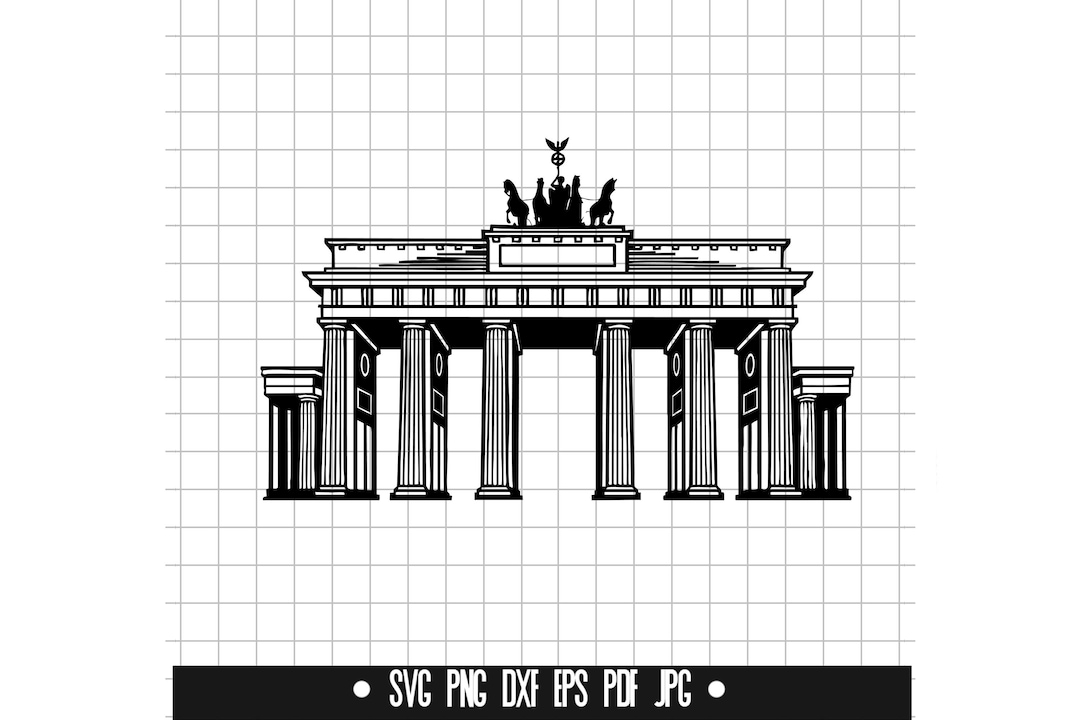 Brandenburg Gate SVG, Berlin Landmark DXF, Germany PNG, Travel Cut File ...