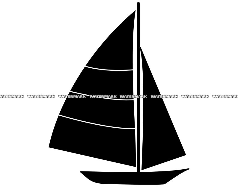 Sailboat SVG, Sailboat Cut File, Sailboat DXF, Sailboat PNG, Sailboat