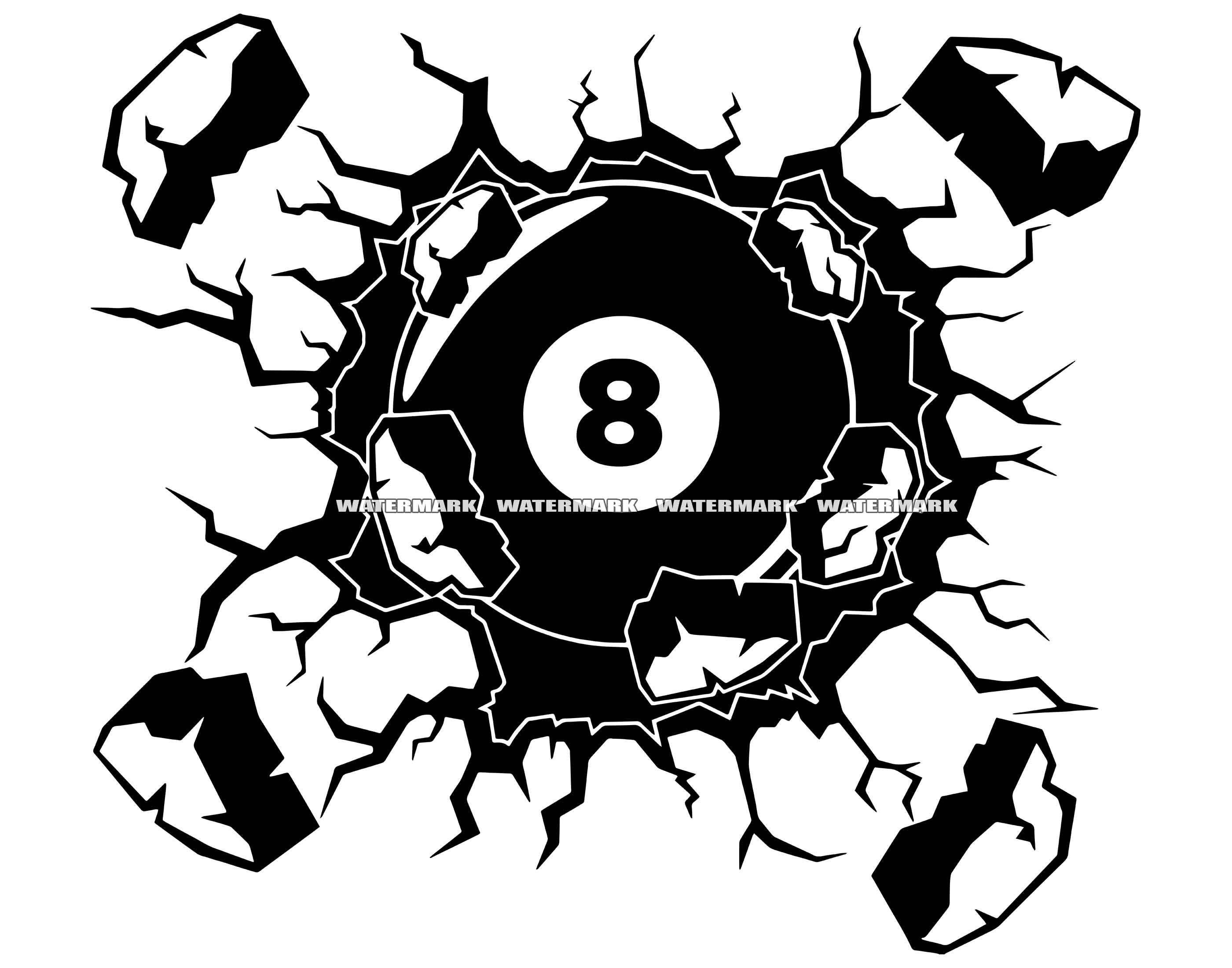 Heart For Billiard Snooker 8 Ball Pool Fan Billiards Player Svg File –  artprintfile