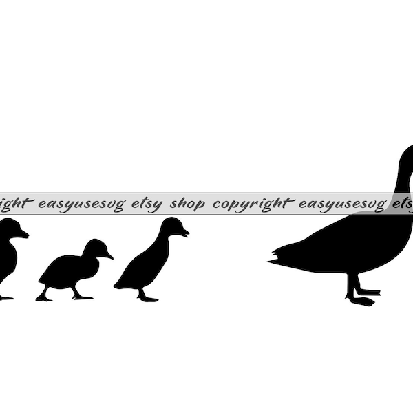 Duck and Ducklings SVG, Duck SVG, Duckling SVG, Ducklings Clipart, Ducklings Files for Cricut, Ducklings Cut Files For Silhouette, Dxf, Png