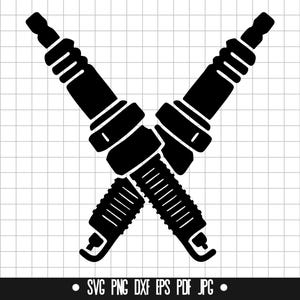 Spark Plug Svg, Spark Plug Dxf, Spark Plug Png, Spark Plug Cut File, Clipart, Silhouette, Instant Download