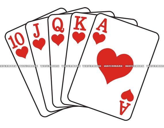 Royal flush cards discount