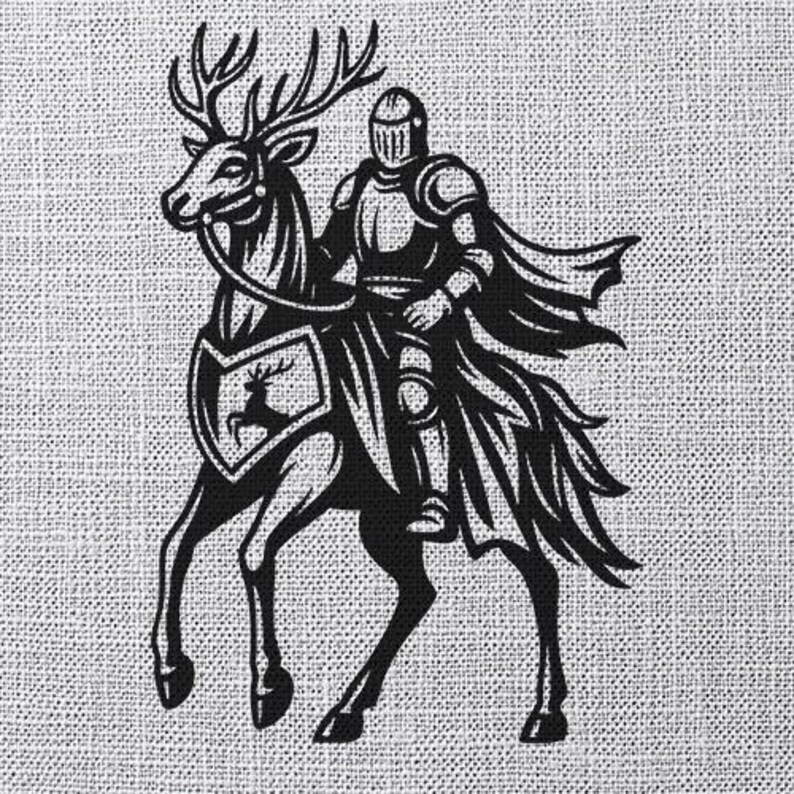 Stag Knight Knight Stag SVG, Knight Stag DXF, Knight Stag PNG, Knight Stag Cut File ...
