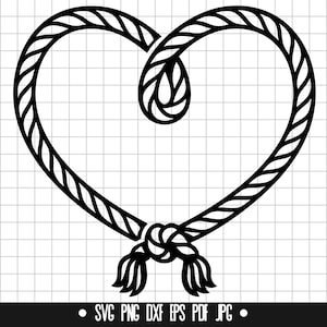 Rope Heart Svg, Western Svg, Cowboy Svg, Lasso Svg, Country Svg, Rodeo Svg, Farm Svg, Rustic Svg