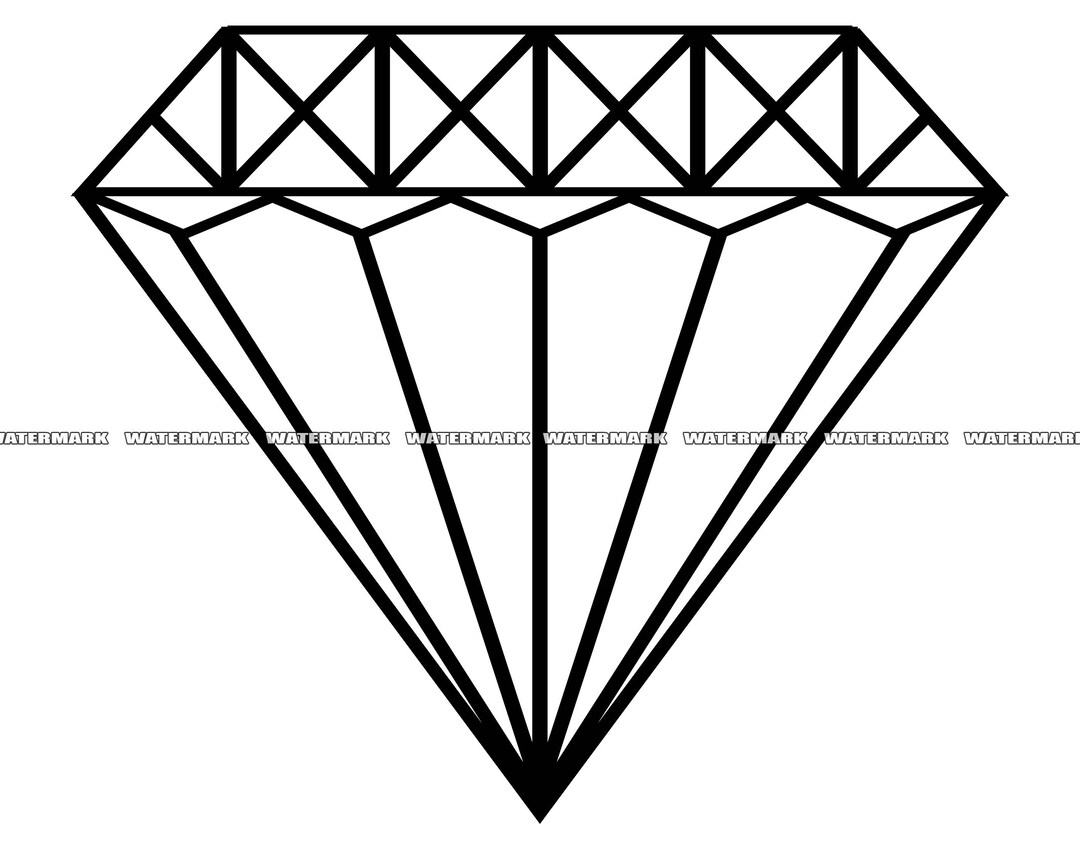 Diamond SVG Diamond Cut File Diamond DXF Diamond PNG - Etsy
