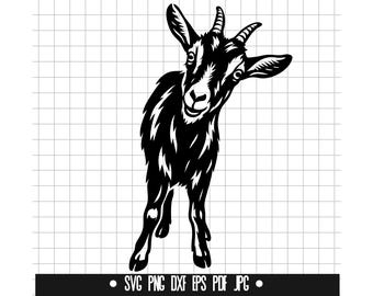 Goat Svg, Funny Goat Svg, Farm Animal Svg, Goat Head Svg, Baby Goat Svg, Goat Clipart Svg, Farm Svg, Cute Goat Svg