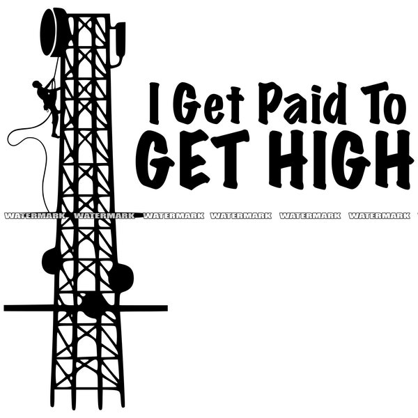 Cell Phone Tower Climber Svg Etsy