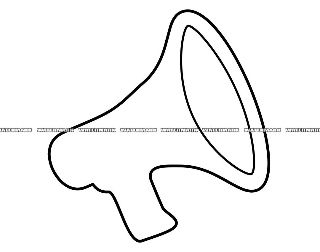 Megaphone SVG Megaphone Cut File Megaphone DXF Megaphone Etsy