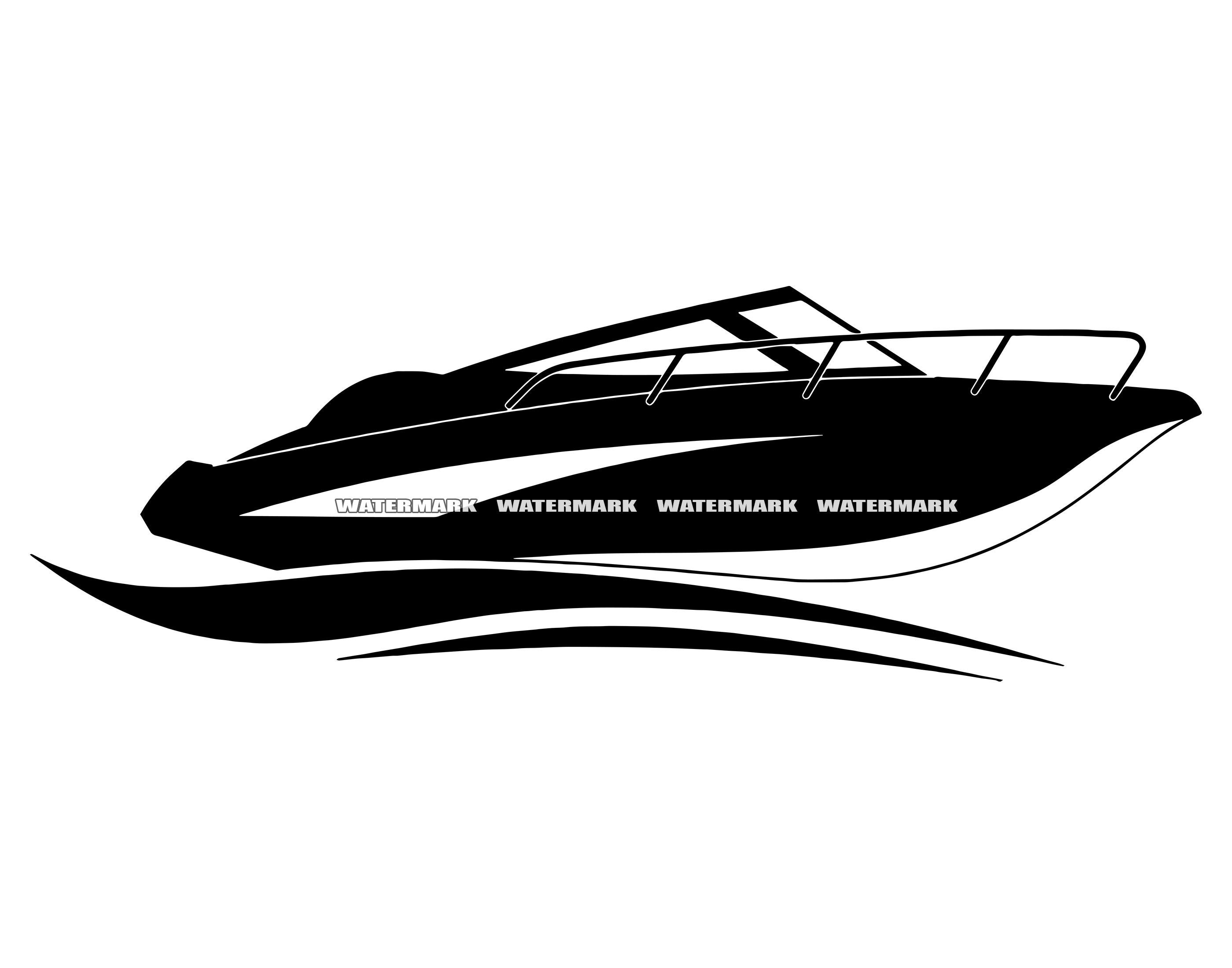 speed boat silhouette