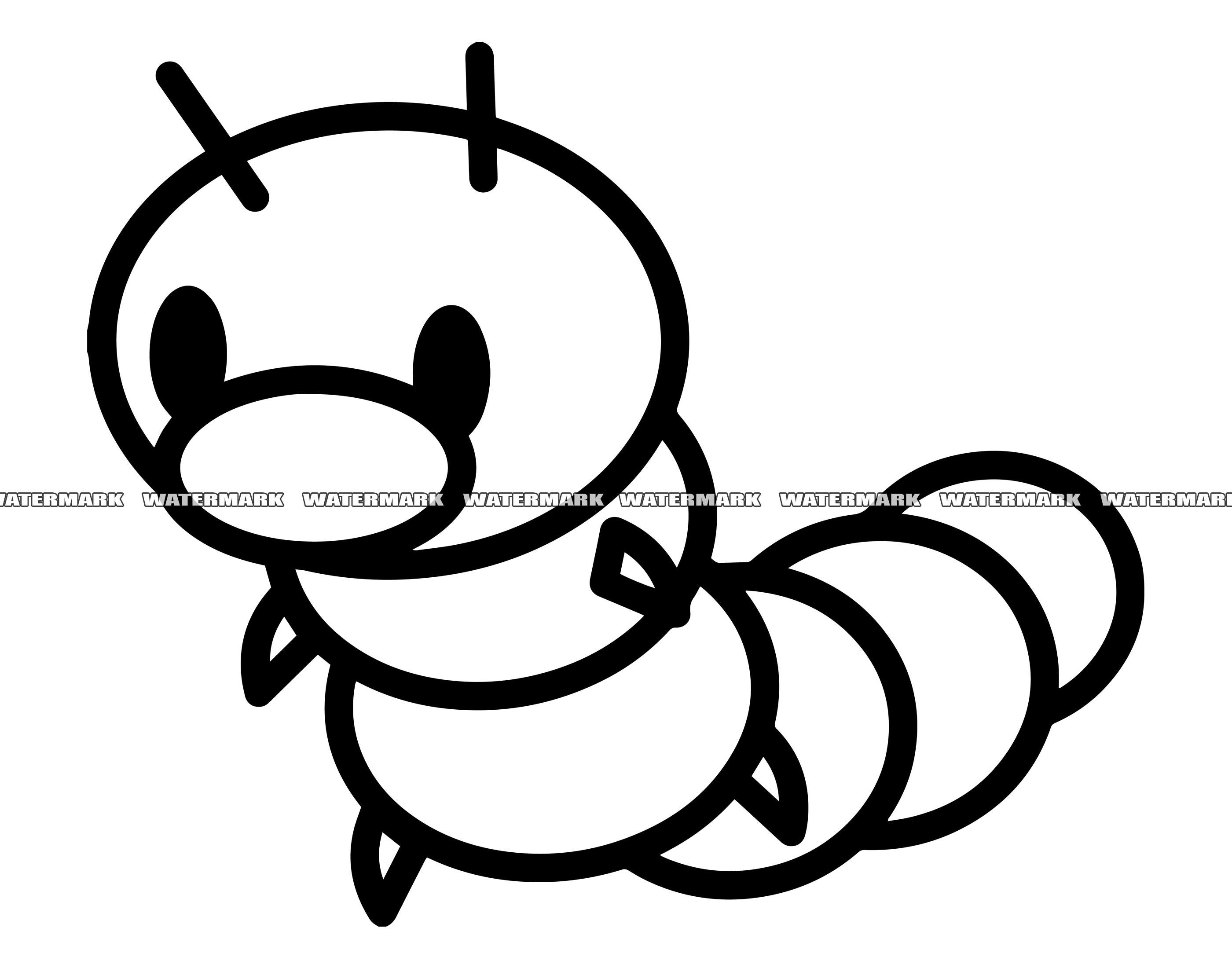Caterpillar Clipart Black And White