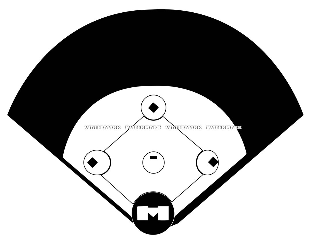 Baseball Field SVG Baseball Diamond Field Svg Baseball Etsy