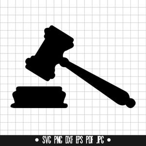 Gavel SVG, Gavel DXF, Gavel PNG, Gavel Cut File, Clipart, Digital File, Svg File, Silhouette, Instant Download