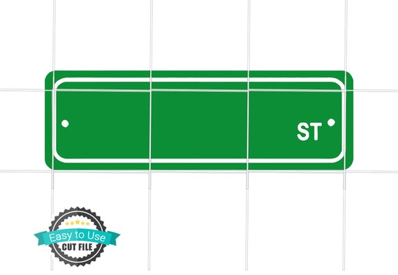 Street Sign SVG Street Sign DXF Street Sign Clipart Street | Etsy