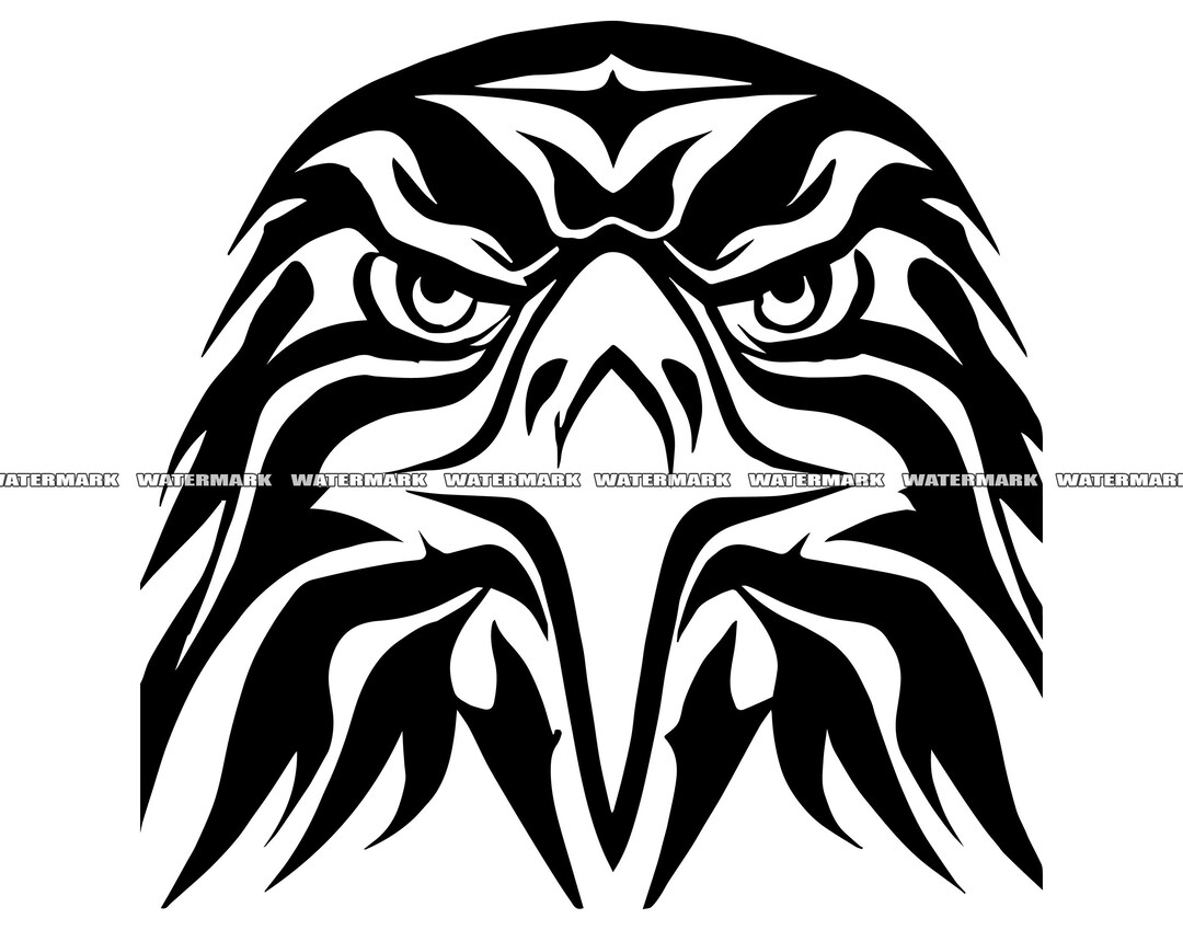 Tribal Eagle Head SVG, 4, Tribal Eagle Head Cut File, Tribal Eagle Head