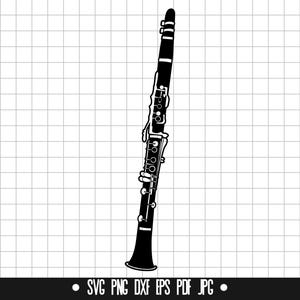 Clarinet SVG, Clarinet Cut File, Clarinet DXF, Clarinet PNG, Clarinet Clipart, Clarinet Silhouette, Clarinet Cricut File