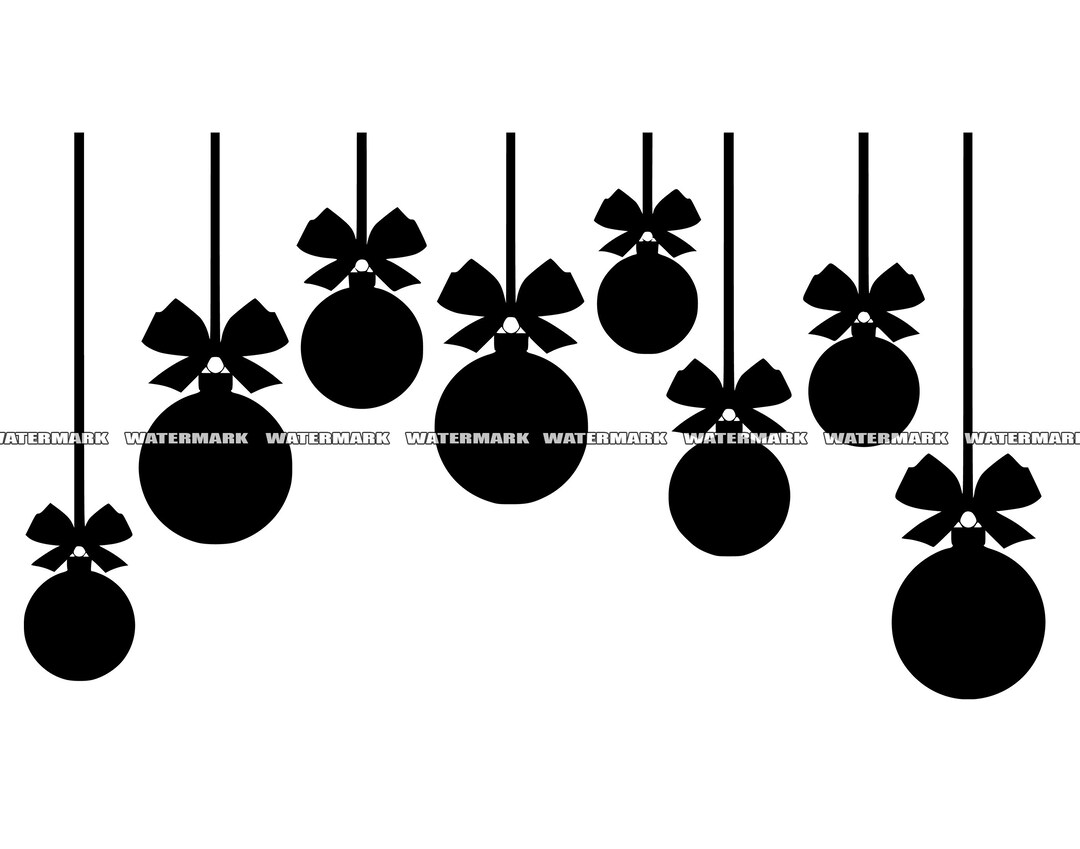 Christmas Ornaments SVG Cut File DXF PNG Clipart - Etsy