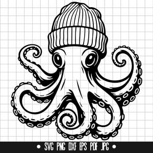 タコSVG、タコDXF、タコPNG、タコカットファイル、クリップアート、デジタルファイル、SVGファイル、シルエット、即時ダウンロード