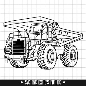 Haul Truck Svg, Mining Truck Svg, Dump Truck Svg, Haul Truck Cut File, Haul Truck Png, Haul Truck Silhouette, Svg File