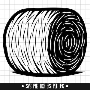 Hay Bale SVG, Hay Bale DXF, Hay Bale PNG, Hay Bale Cut File, Clipart, Digital File, Svg File, Silhouette, Instant Download