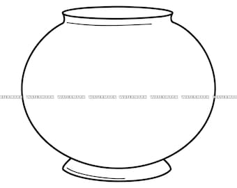 Fishbowl SVG, Fishbowl Cut File, Fishbowl DXF, Fishbowl PNG, Fishbowl Clipart, Fishbowl Silhouette