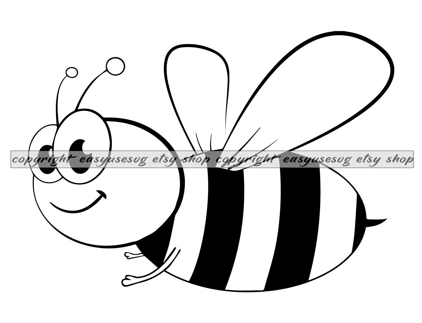 Honey Bee SVG 2 Honey Bee DXF Honey Bee PNG Honey Bee Etsy