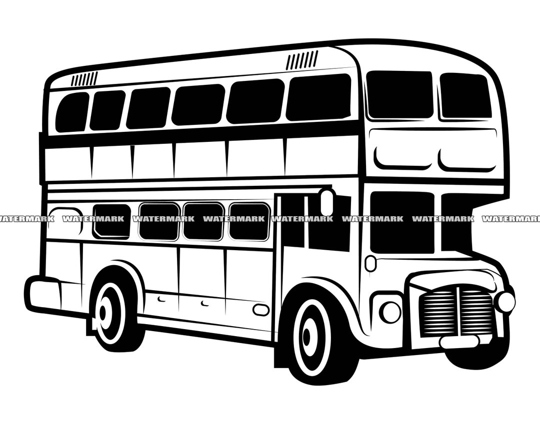 Double Decker Bus SVG, Double Decker Bus Cut File, Double Decker Bus ...