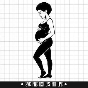 Mulher grávida SVG, Maternidade DXF, Futura mãe PNG, Arquivo de corte, Clipart, Arquivo digital, Arquivo SVG, Silhueta, Download instantâneo