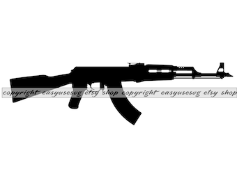 Metal Wall Art Plasma Cut Sign Rifle Gun Silhouette SQ AK47 NO TRESPASSING 