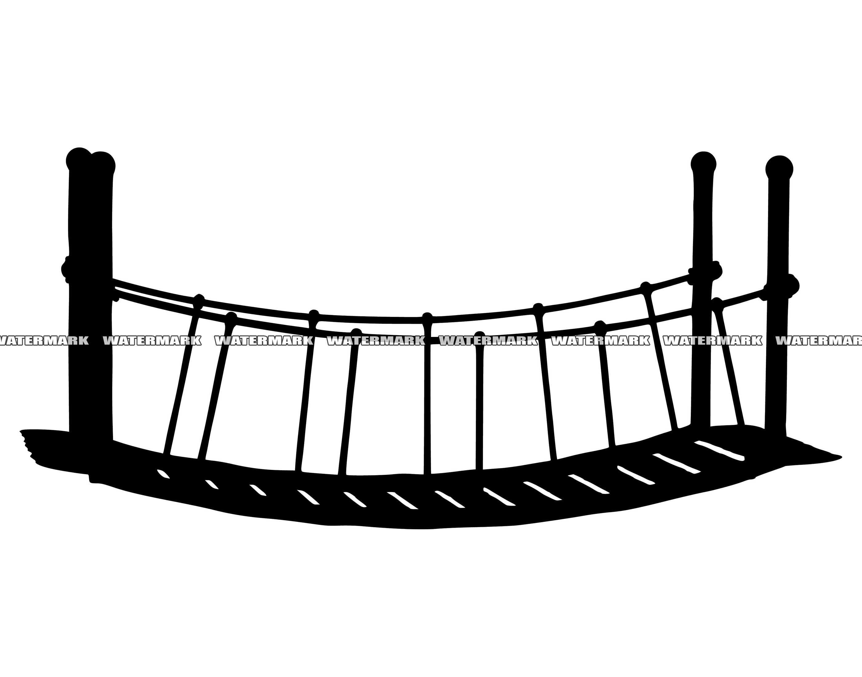 Rope Bridge SVG Rope Bridge Cut File Rope Bridge DXF Rope Etsy
