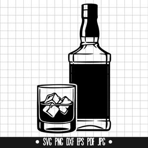 Whiskey SVG, Whiskey DXF, Whiskey PNG, Whiskey Cut File, Clipart, Digital File, Svg File, Silhouette, Instant Download