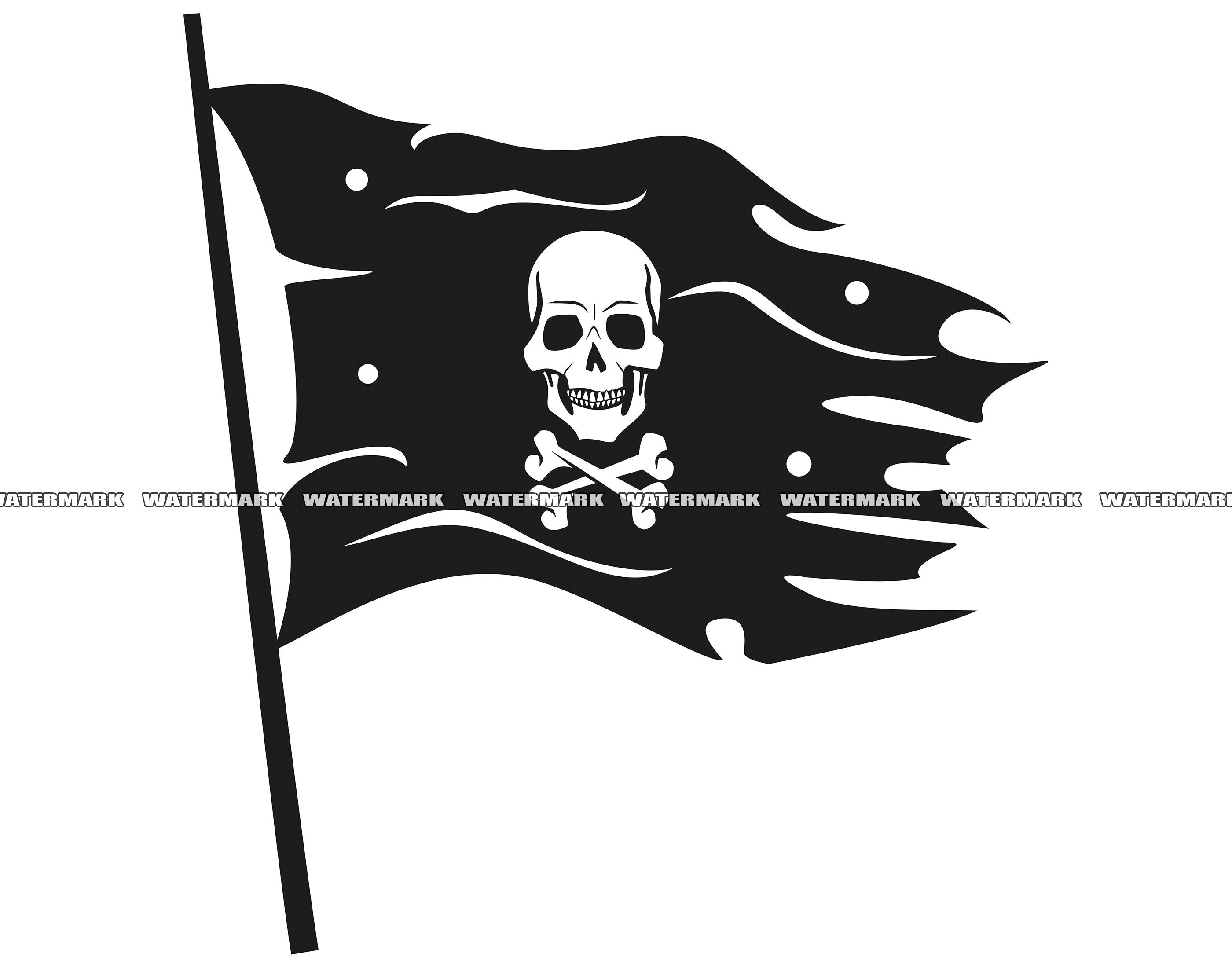 Pirate Flag SVG Pirate Flag Cut File Pirate Flag DXF Pirate Etsy México