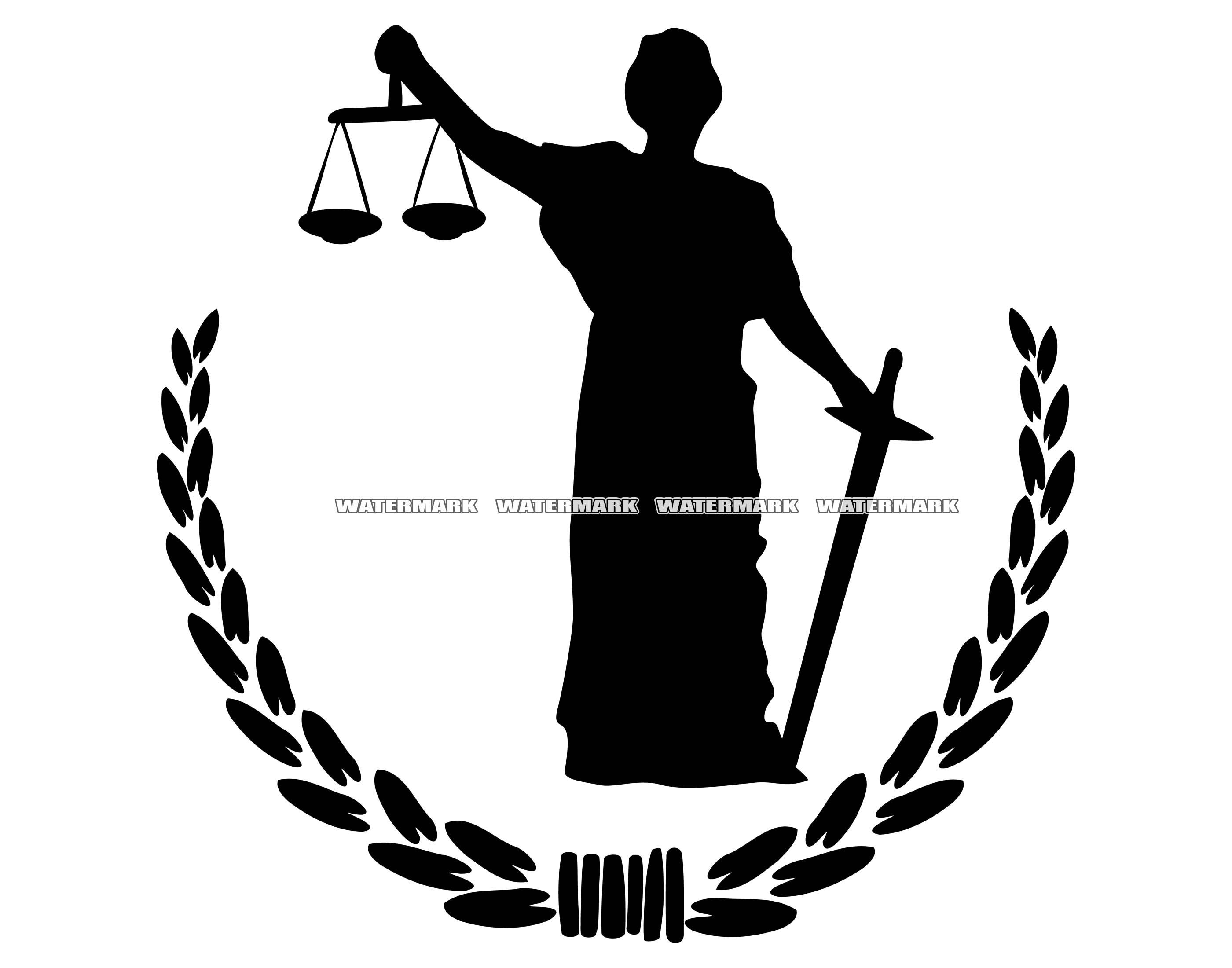 Scales Of Justice Lady Clip Art