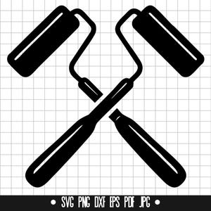 Farbrolle SVG, Farbrolle Dxf, Farbrolle Png, Farbrolle Cut Datei, Clipart, Silhouette, Sofort Download