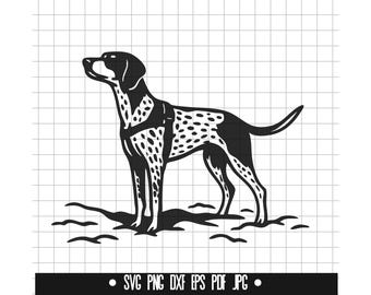 Pointer Dog SVG, Hunting Dog DXF, Dog PNG, Pet Cut File, Clipart, Digital File, Svg File, Silhouette, Instant Download