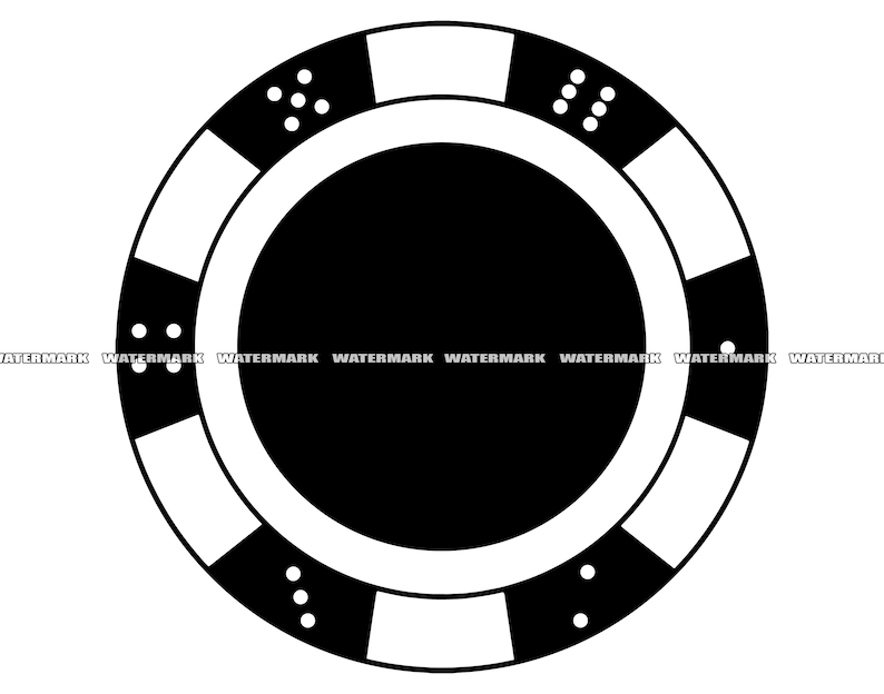 Poker Chip SVG Poker Chip Cut File Poker Chip DXF Poker Etsy