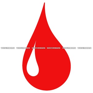 Blood Drop SVG, Blood Drop Cut File, Blood Drop DXF, Blood Drop PNG, Blood Drop Clipart, Blood Drop Silhouette image 3