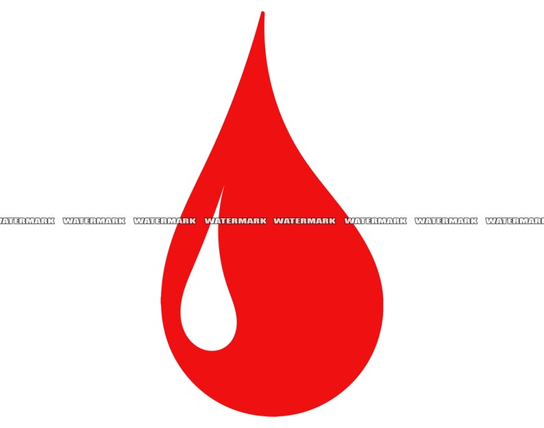 Blood Drop SVG, Blood Drop Cut File, Blood Drop DXF, Blood Drop PNG, Blood Drop Clipart, Blood Drop Silhouette image 3