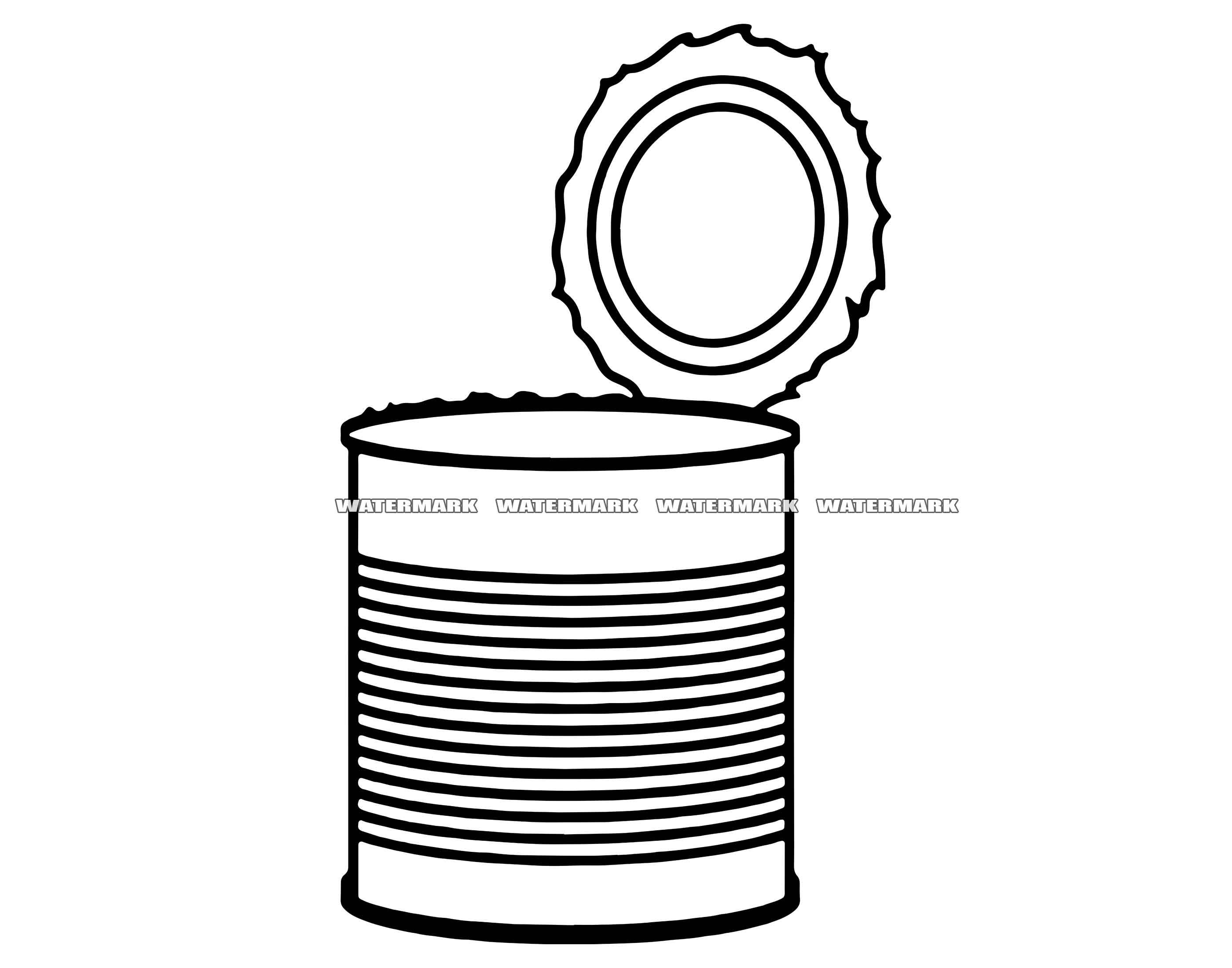 clipart tin can