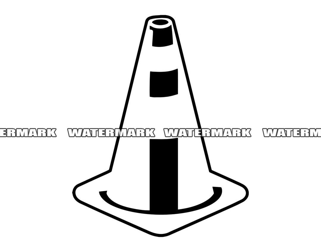 Safety Cone SVG Safety Cone Cut File Safety Cone DXF Safety Etsy