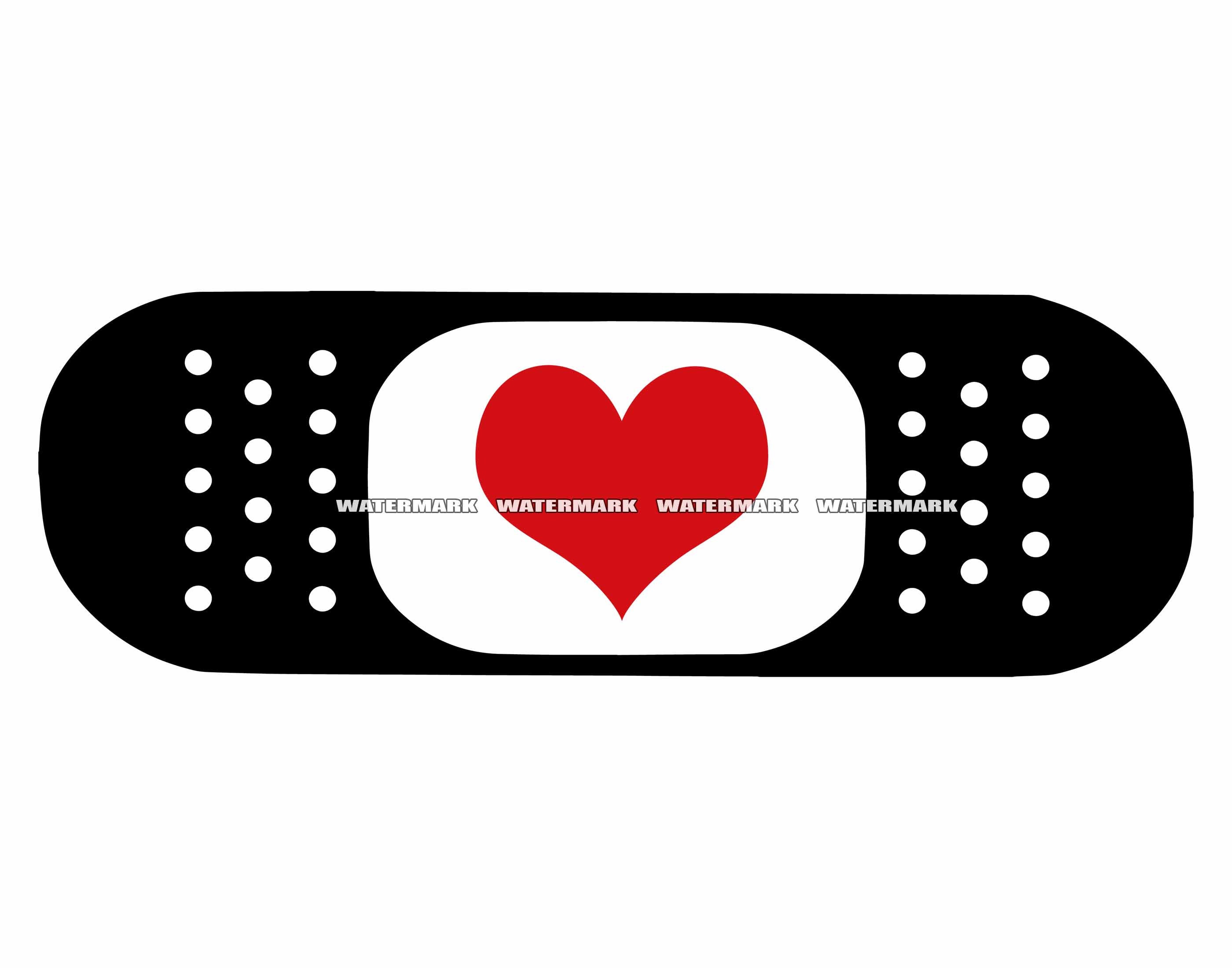 Heart Bandaid Clipart