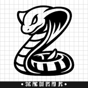 Slang SVG, opgerolde slang DXF, slang PNG, slang gesneden bestand, clipart, digitaal bestand, Svg-bestand, silhouet, Instant Download